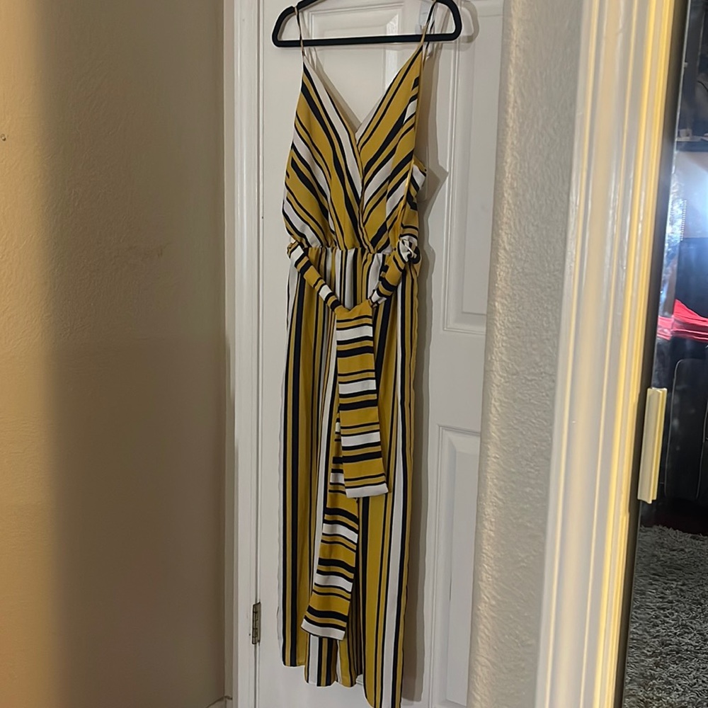 Cute Yellow & Dark Blue jumpsuit.